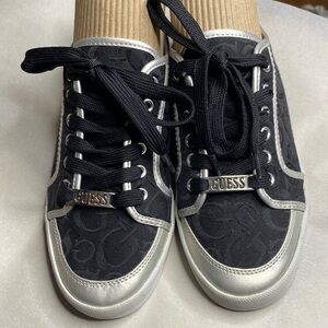 Guess Black and Silver Women's Sneakers